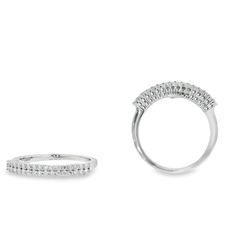 Anello Tiarè – Anello Moissanite Riviera Doppia Fila Micro Pavé | Argento 925