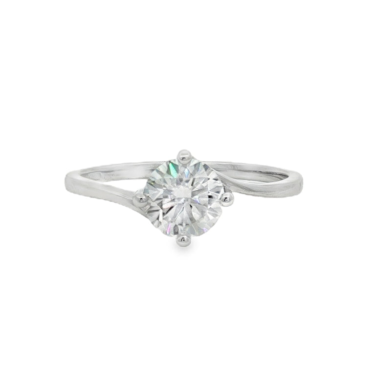 Anello Mary– Solitario  Moissanite 6mm | Argento 925