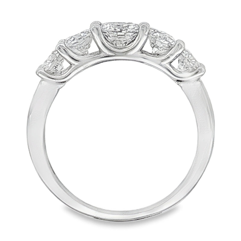 Anello Ayrèl – Anello Moissanite Riviera 5 Pietre degrade | Argento 925