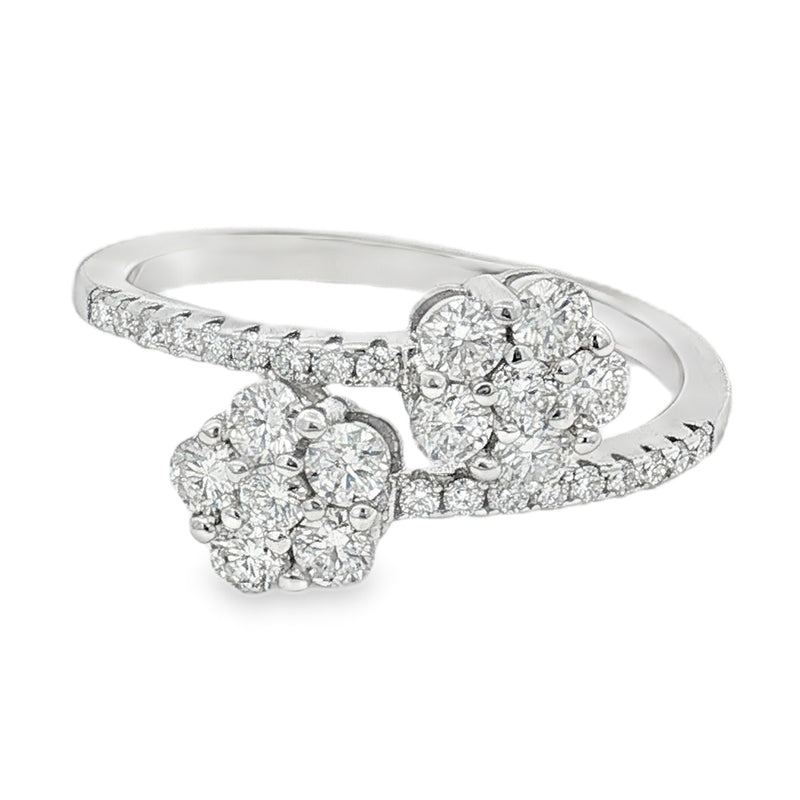 Anello Eilidh – Anello Moissanite a due fiori | Argento 925