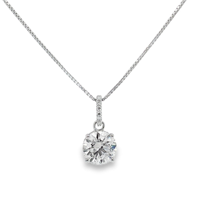 Collanina Ivy – Collana Moissanite Punto Luce 9 mm  | Argento 925