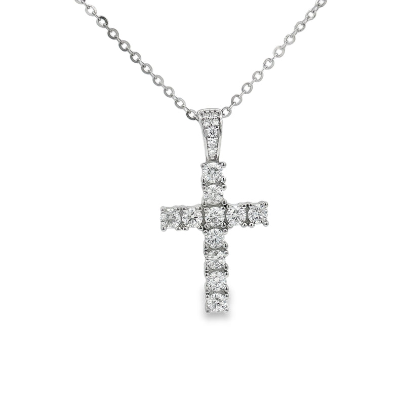 Collana Mei – Collana Moissanite Croce 2mm | Argento 925
