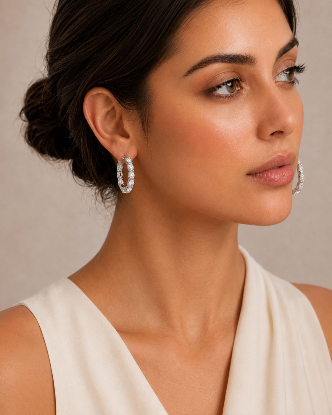 Orecchini Fiore di Luna Moissanite