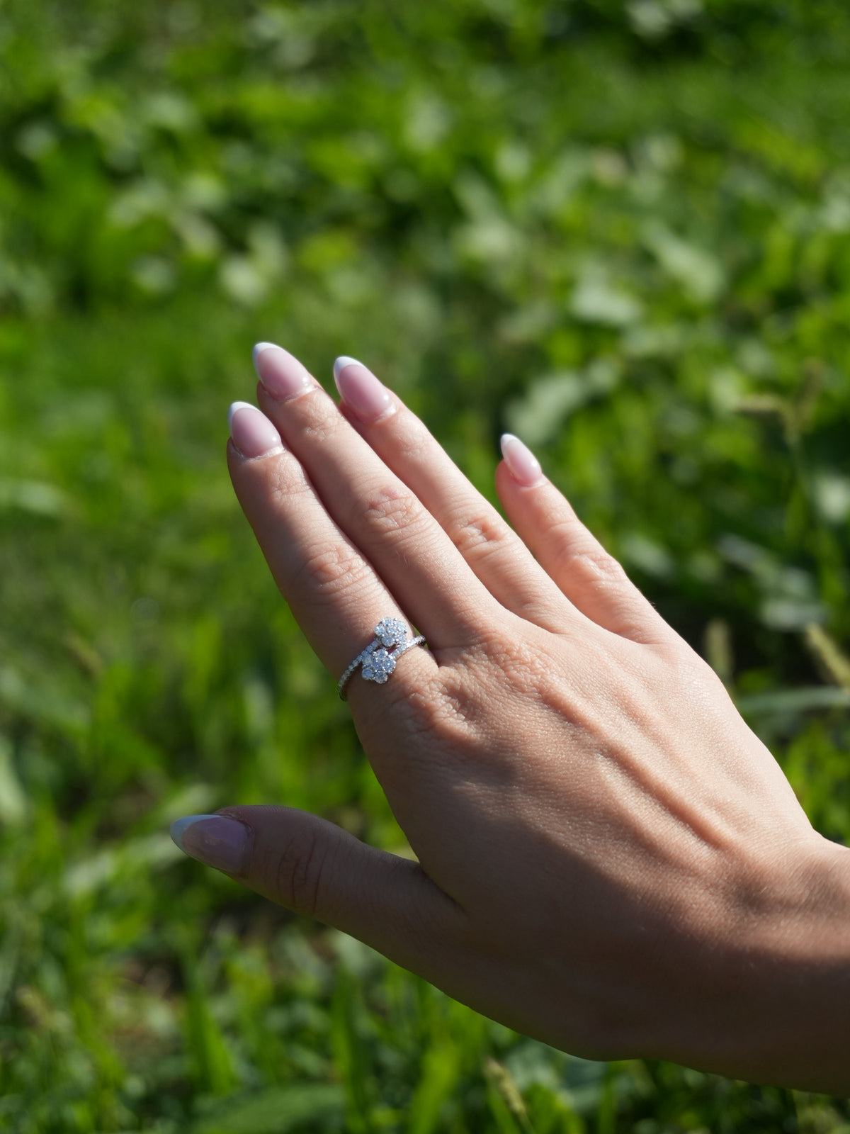 Anello Eilidh – Anello Moissanite a due fiori | Argento 925