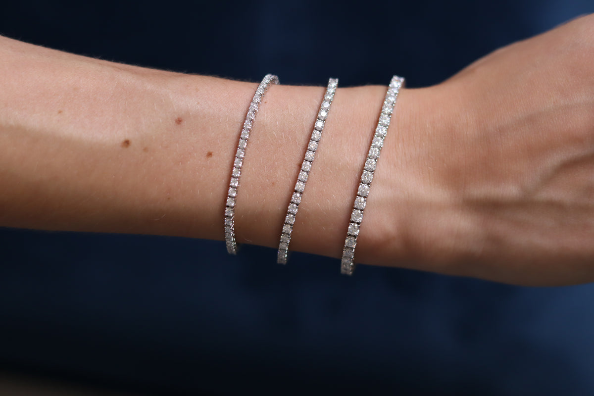 Braccialetto Tennis moissanite 17cm - Bracciale