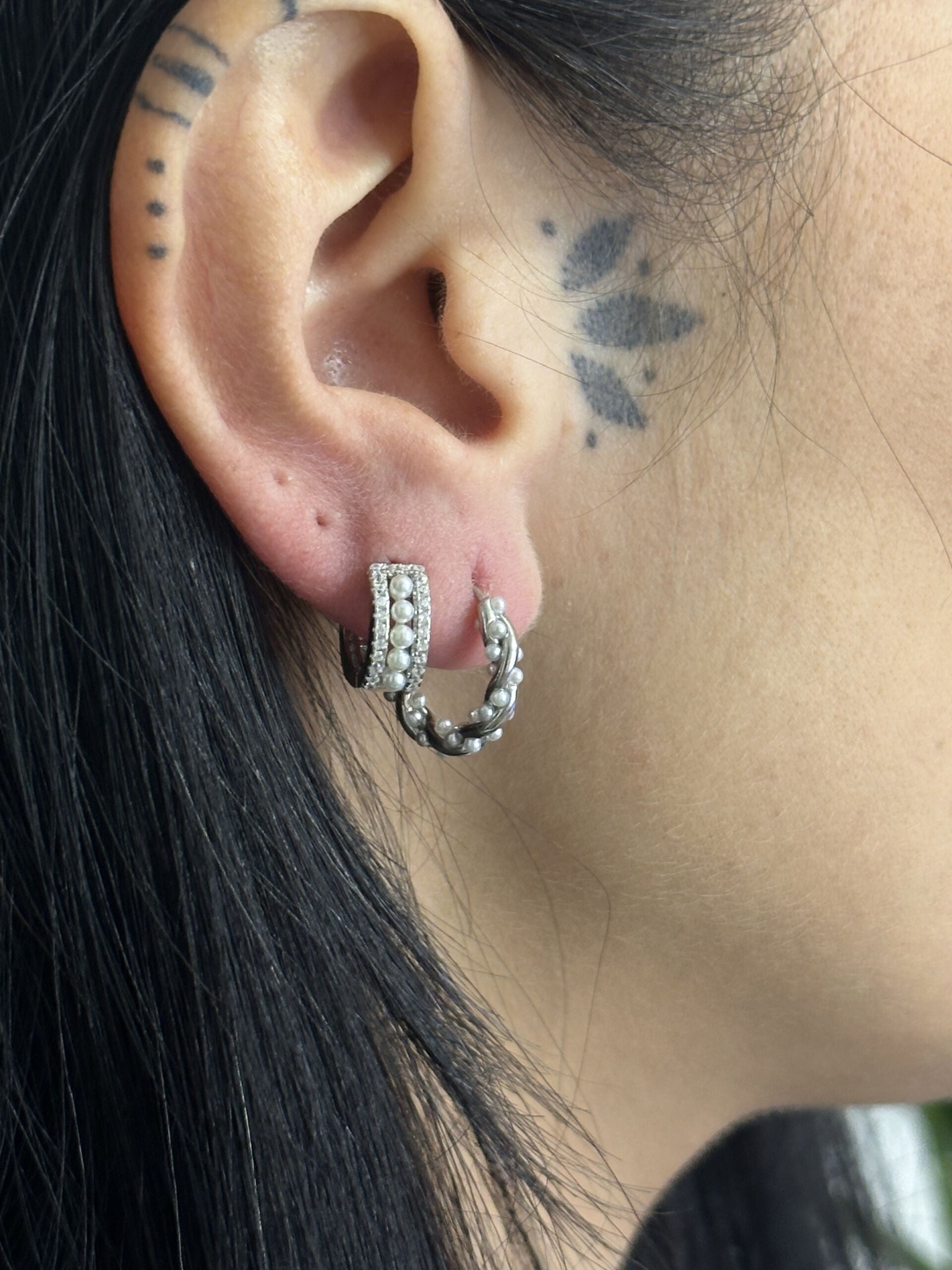 Orecchini A Cerchio Ritorto In Oro 2,5 Cm, 9K - Foto 9