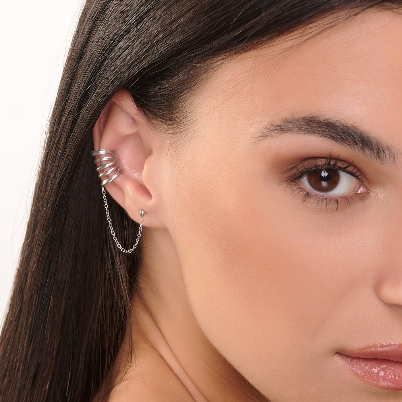 Orecchino Mono A Cinque Linee Carrie - Ear Cuff Donna Argento 925