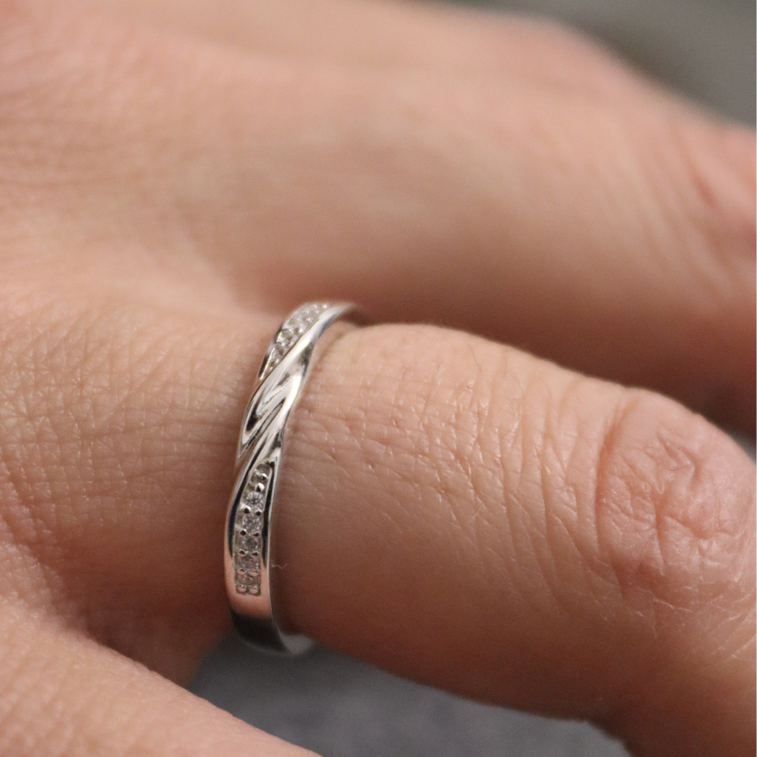 Anello A Forma Di V In Argento Sterling 925, Impilabile, Rotondo - Foto 8