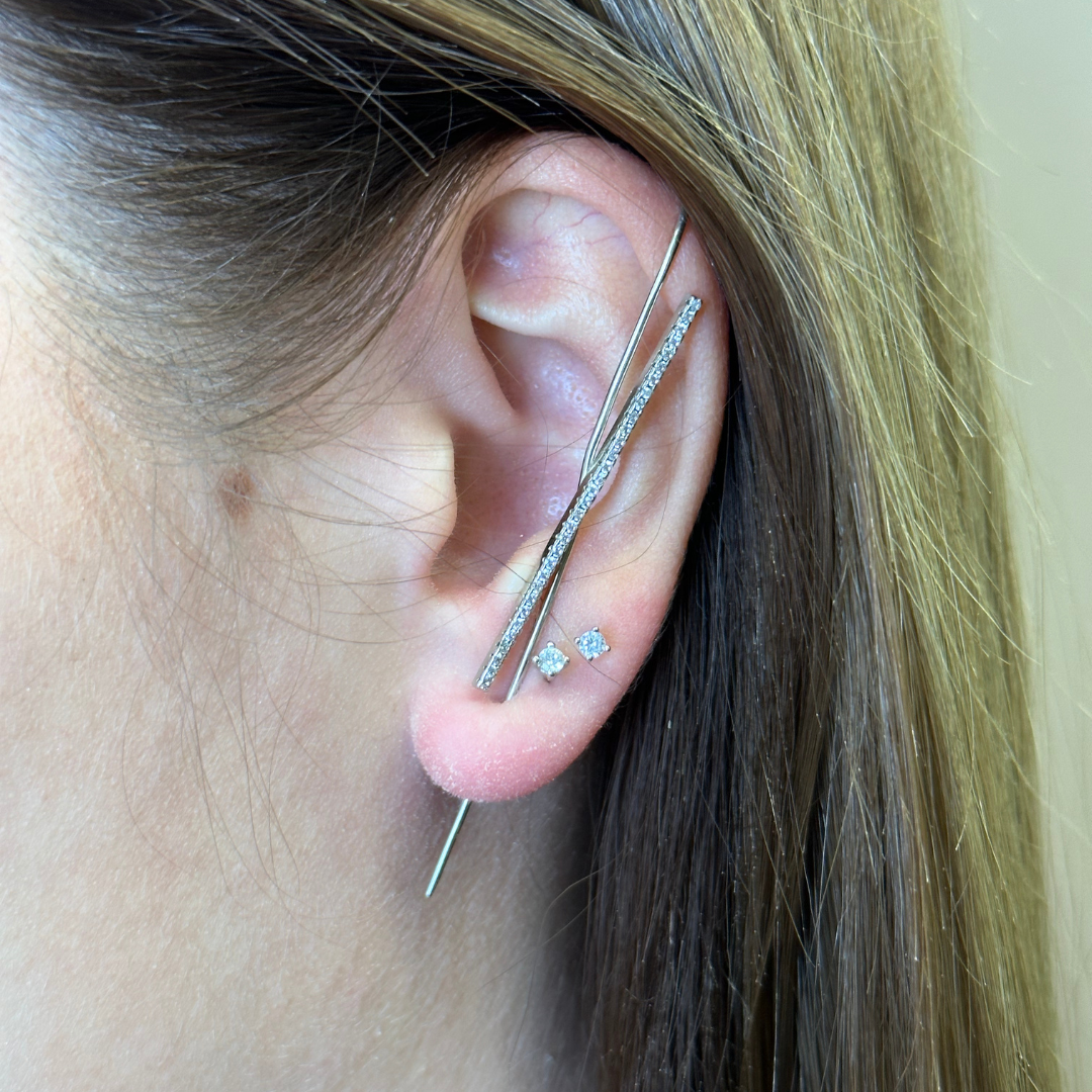 Ear Hook Lily- Ear Cuff Donna Argento 925