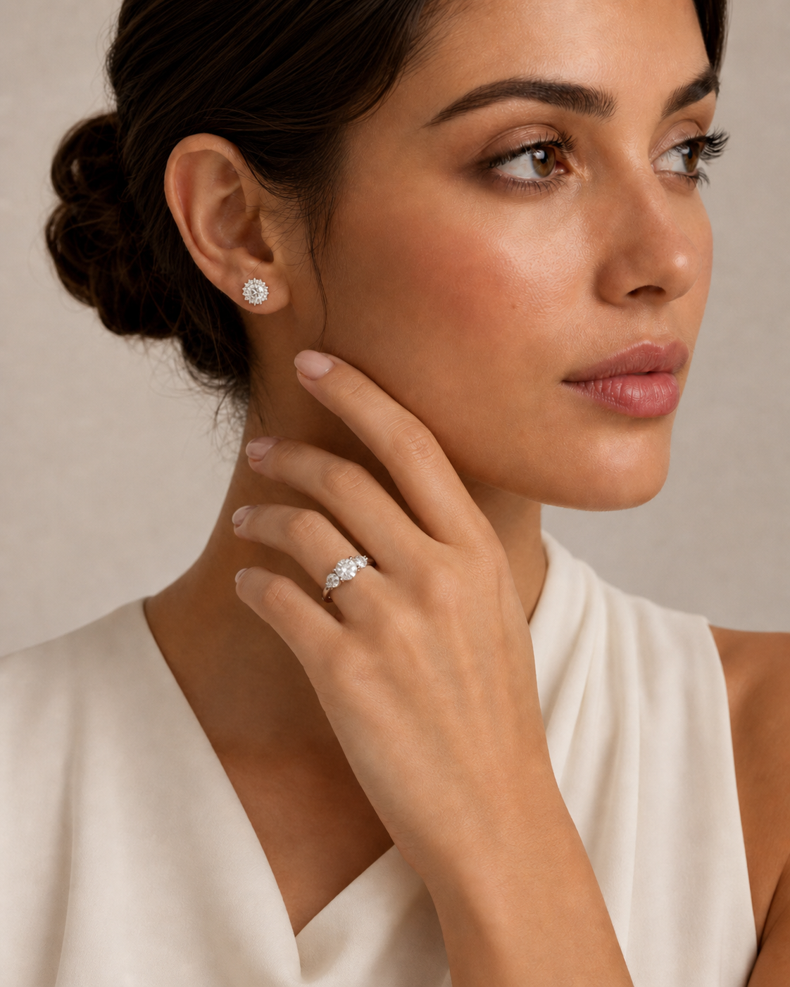 Anello Orchidea Moissanite